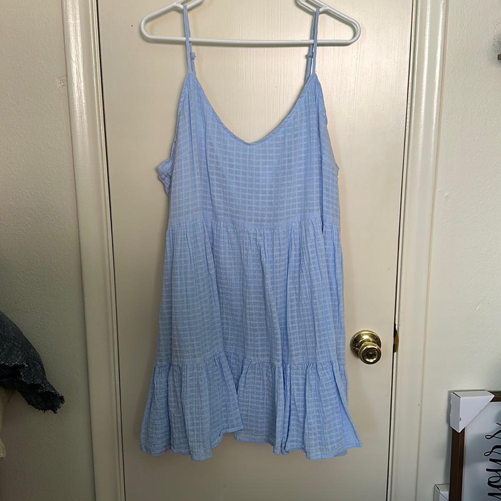 Blue mini dress
